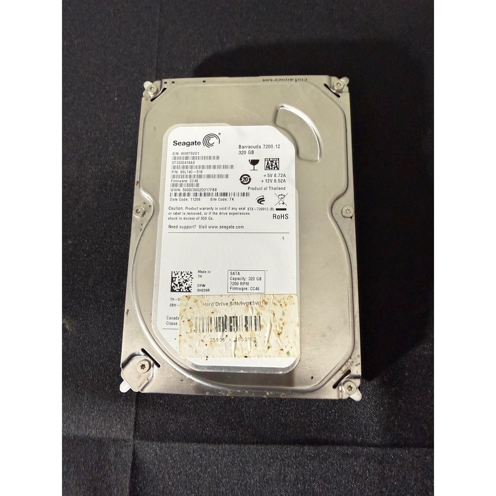 Seagate Barracuda 7200.12 320GB Silver Excellent ST3320418ASโ SATA 3.5 HDD